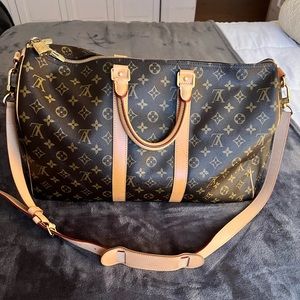 Louis Vuitton Keepall Bandouliere 45 Travel Luggage Duffle Bag Monogram